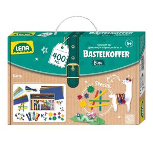 Lena Kreatívny kufrík pre malých domácich majstrov, modrý 400 ks